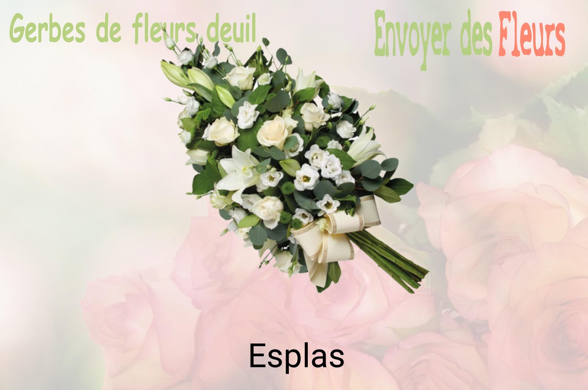 Gerbe de fleurs de deuil livrée à Esplas
